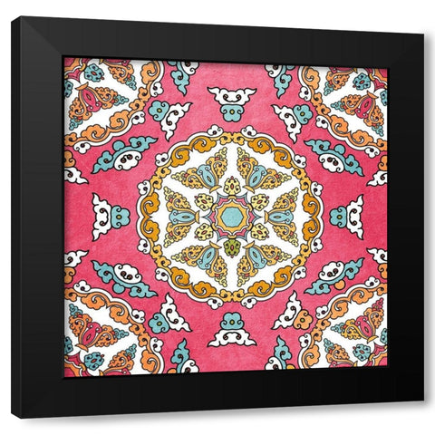 Bright Tile 3 Black Modern Wood Framed Art Print with Double Matting by Kimberly, Allen