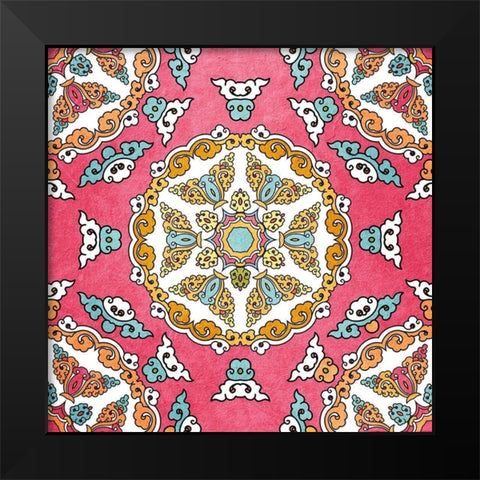 Bright Tile 3 Black Modern Wood Framed Art Print by Kimberly, Allen