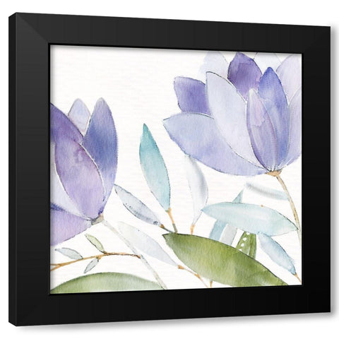 Purple Spring 1 Black Modern Wood Framed Art Print with Double Matting by Allen, Kimberly