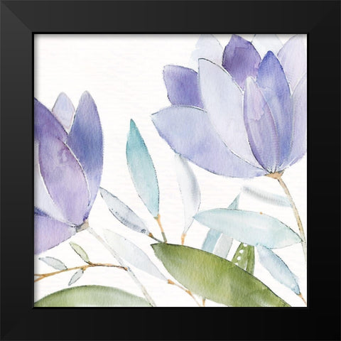 Purple Spring 1 Black Modern Wood Framed Art Print by Allen, Kimberly