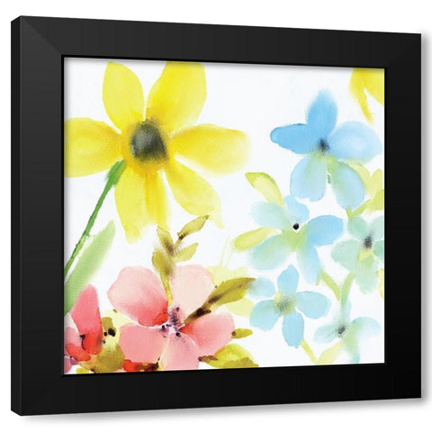 Springtime Blooms 2 Black Modern Wood Framed Art Print with Double Matting by Kimberly, Allen