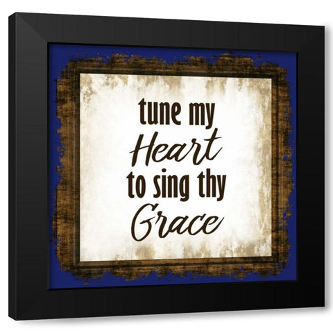 Tune My Heart Black Modern Wood Framed Art Print by Allen, Kimberly
