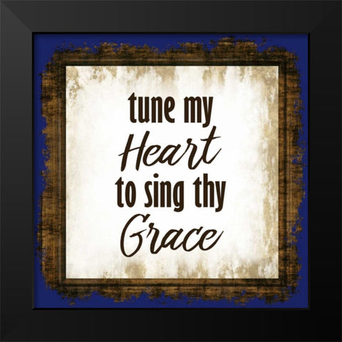 Tune My Heart Black Modern Wood Framed Art Print by Allen, Kimberly