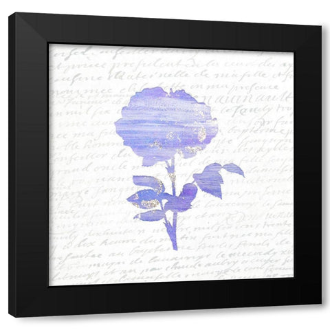 Violet Silhouette 1 Black Modern Wood Framed Art Print with Double Matting by Kimberly, Allen