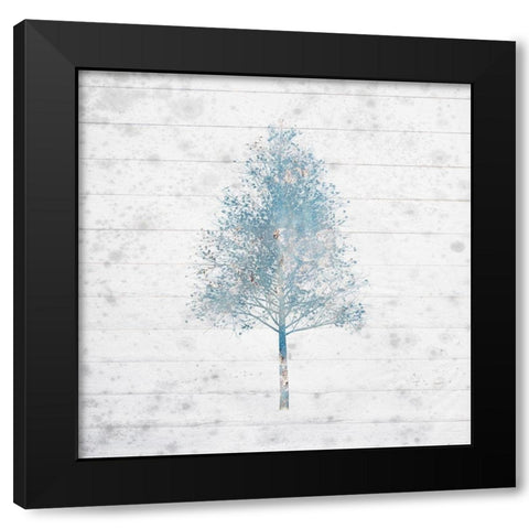 Watercolor Trees 2 Black Modern Wood Framed Art Print with Double Matting by Kimberly, Allen