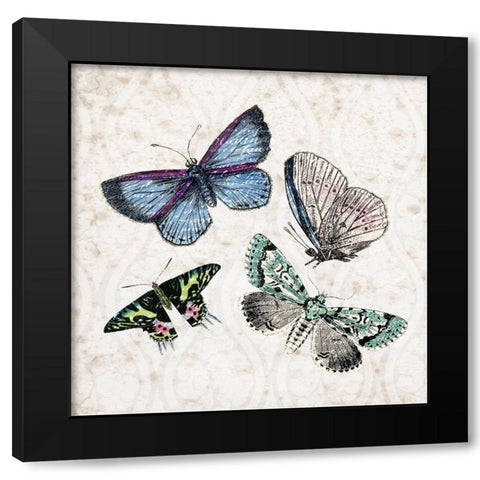 Butterfly Flight 2 Black Modern Wood Framed Art Print with Double Matting by Kimberly, Allen