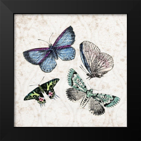 Butterfly Flight 2 Black Modern Wood Framed Art Print by Kimberly, Allen