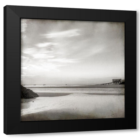 Beach Day 2 Black Modern Wood Framed Art Print with Double Matting by Kimberly, Allen