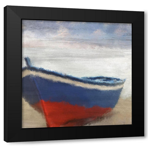 A Beached Old Red Black Modern Wood Framed Art Print with Double Matting by Kimberly, Allen