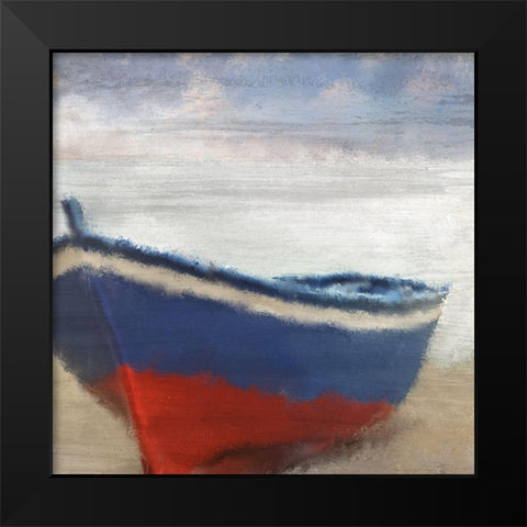 A Beached Old Red Black Modern Wood Framed Art Print by Kimberly, Allen