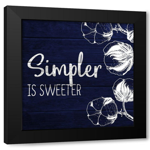 Simpler is Sweeter Black Modern Wood Framed Art Print with Double Matting by Kimberly, Allen