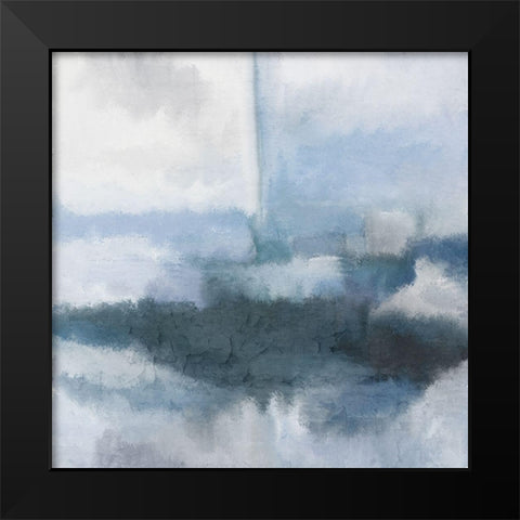 Blue City Black Modern Wood Framed Art Print by Kimberly, Allen