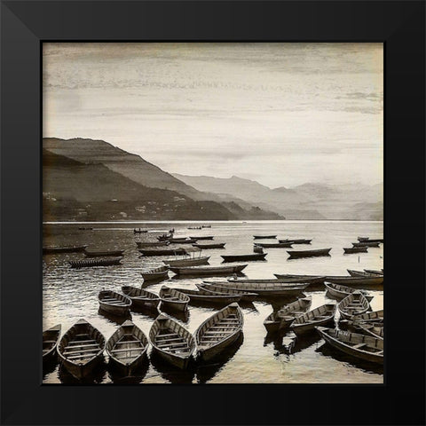 Boat Day 1 Black Modern Wood Framed Art Print by Kimberly, Allen