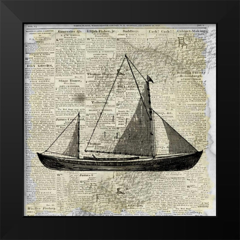 Sailing On Print 1 Black Modern Wood Framed Art Print by Allen, Kimberly