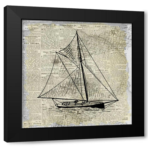 Sailing On Print 2 Black Modern Wood Framed Art Print with Double Matting by Allen, Kimberly