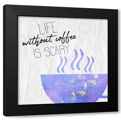 Coffee Days 9 Black Modern Wood Framed Art Print with Double Matting by Kimberly, Allen