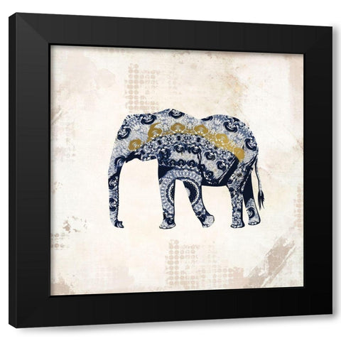 Indigo Safari 2 Black Modern Wood Framed Art Print with Double Matting by Kimberly, Allen