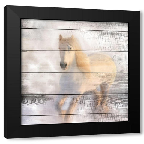 White Knight Black Modern Wood Framed Art Print by Kimberly, Allen