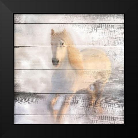 White Knight Black Modern Wood Framed Art Print by Kimberly, Allen