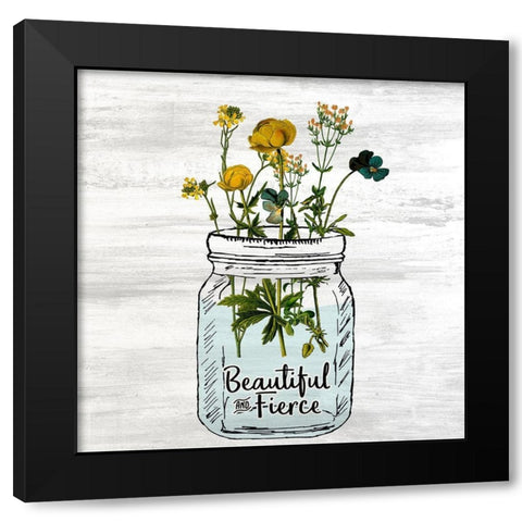 Wildflower Jar 4 Black Modern Wood Framed Art Print with Double Matting by Kimberly, Allen