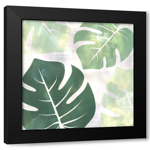 Sage Palms 1 Black Modern Wood Framed Art Print with Double Matting by Kimberly, Allen
