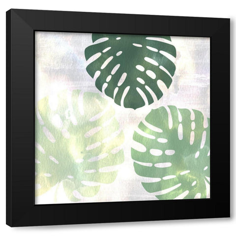 Sage Palms 3 Black Modern Wood Framed Art Print with Double Matting by Kimberly, Allen