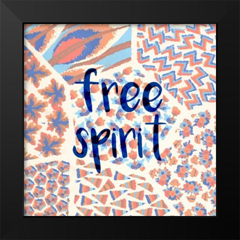 Free Spirit Black Modern Wood Framed Art Print by Allen, Kimberly