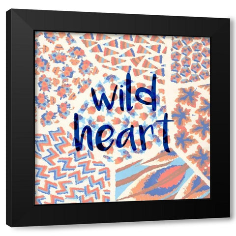 Wild Heart Black Modern Wood Framed Art Print by Allen, Kimberly