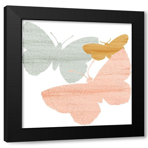 Butterfly Collection 1 Black Modern Wood Framed Art Print by Kimberly, Allen