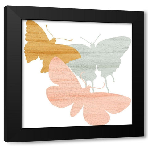 Butterfly Collection 2 Black Modern Wood Framed Art Print by Kimberly, Allen