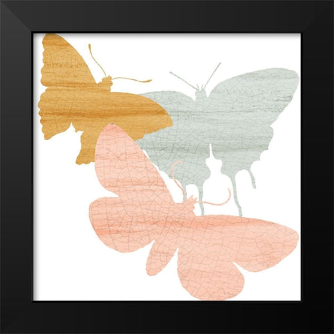 Butterfly Collection 2 Black Modern Wood Framed Art Print by Kimberly, Allen