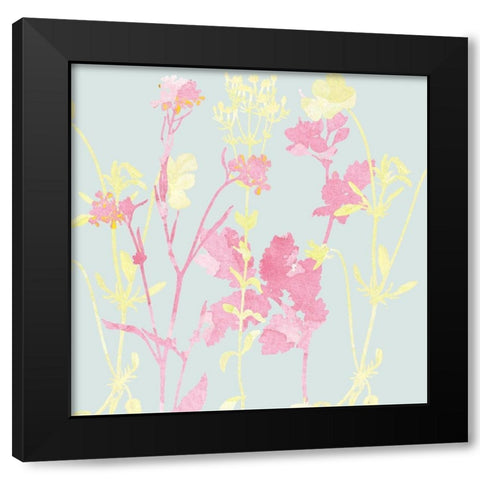 Sunshine Pink 1 Black Modern Wood Framed Art Print with Double Matting by Kimberly, Allen
