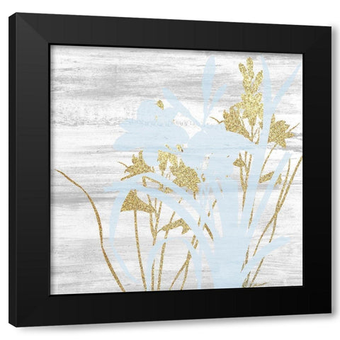 Spring Gold Square 1 Black Modern Wood Framed Art Print by Kimberly, Allen