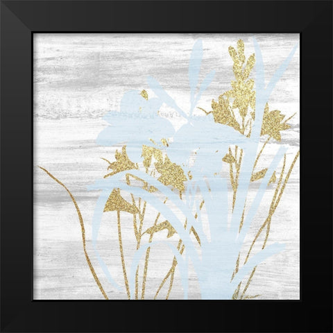 Spring Gold Square 1 Black Modern Wood Framed Art Print by Kimberly, Allen