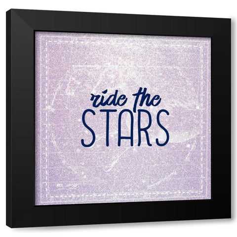 Ride the Stars Black Modern Wood Framed Art Print by Kimberly, Allen