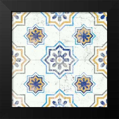 Old Tile 3 Black Modern Wood Framed Art Print by Kimberly, Allen