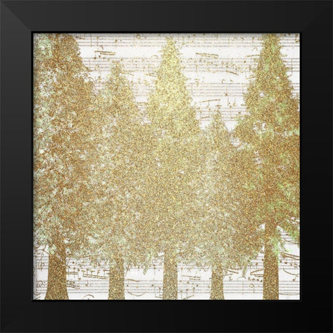 Glitter Christmas 1 Black Modern Wood Framed Art Print by Kimberly, Allen