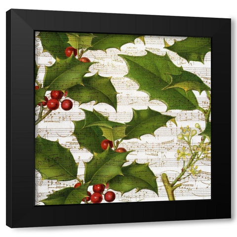 Glitter Christmas 2 Black Modern Wood Framed Art Print by Kimberly, Allen
