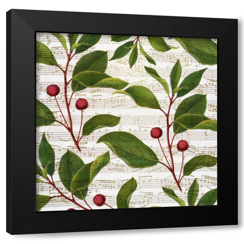 Glitter Christmas 4 Black Modern Wood Framed Art Print by Kimberly, Allen