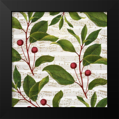 Glitter Christmas 4 Black Modern Wood Framed Art Print by Kimberly, Allen