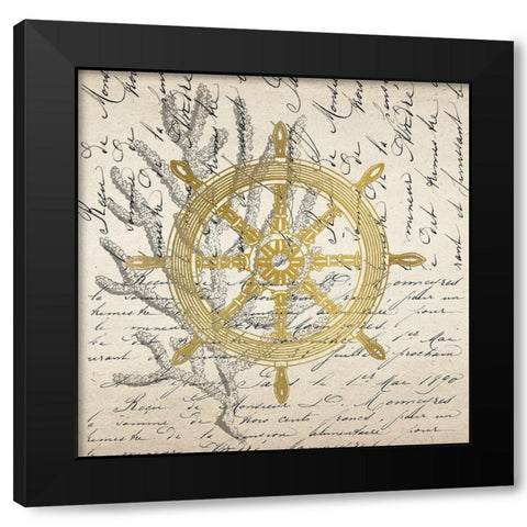 Letters to the Sea 1 Black Modern Wood Framed Art Print by Kimberly, Allen