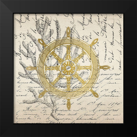 Letters to the Sea 1 Black Modern Wood Framed Art Print by Kimberly, Allen