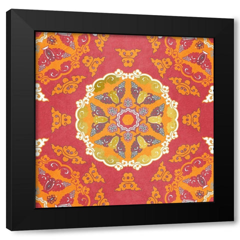 Medallion Pink 3 Black Modern Wood Framed Art Print by Kimberly, Allen