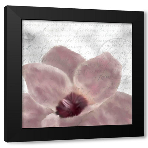 Magnolia Bloom 1 Black Modern Wood Framed Art Print with Double Matting by Kimberly, Allen