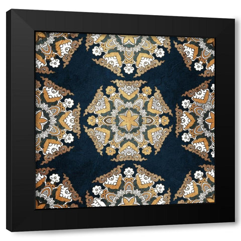 Medallion 1 Black Modern Wood Framed Art Print with Double Matting by Kimberly, Allen
