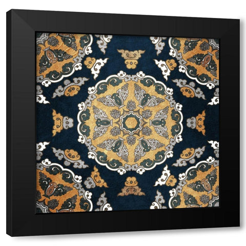 Medallion 3 Black Modern Wood Framed Art Print with Double Matting by Kimberly, Allen