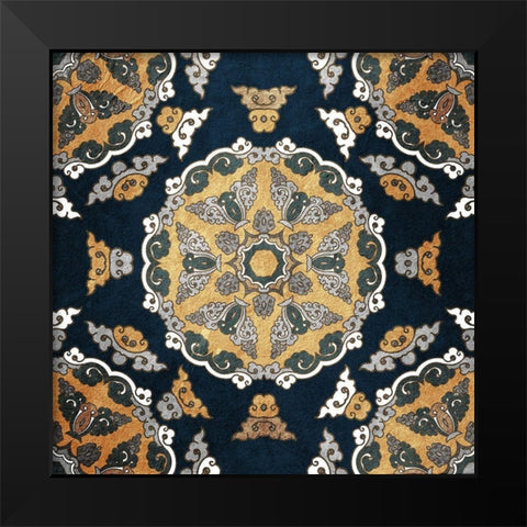 Medallion 3 Black Modern Wood Framed Art Print by Kimberly, Allen