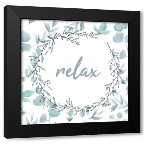 Blue Bath 1 Black Modern Wood Framed Art Print with Double Matting by Kimberly, Allen