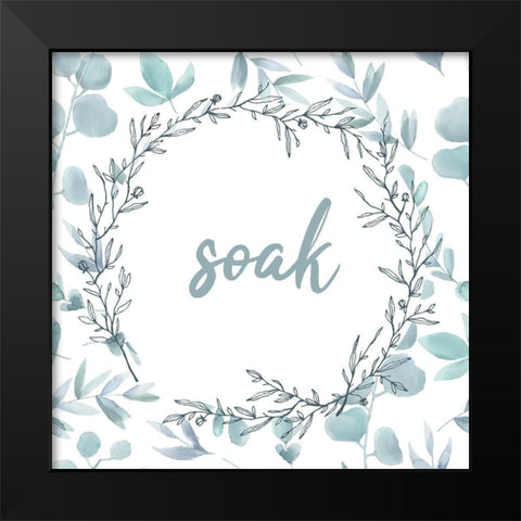 Blue Bath 2 Black Modern Wood Framed Art Print by Kimberly, Allen