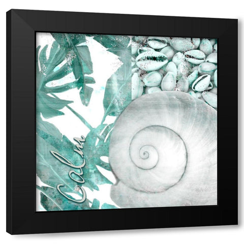 Seaside 3 Black Modern Wood Framed Art Print with Double Matting by Kimberly, Allen